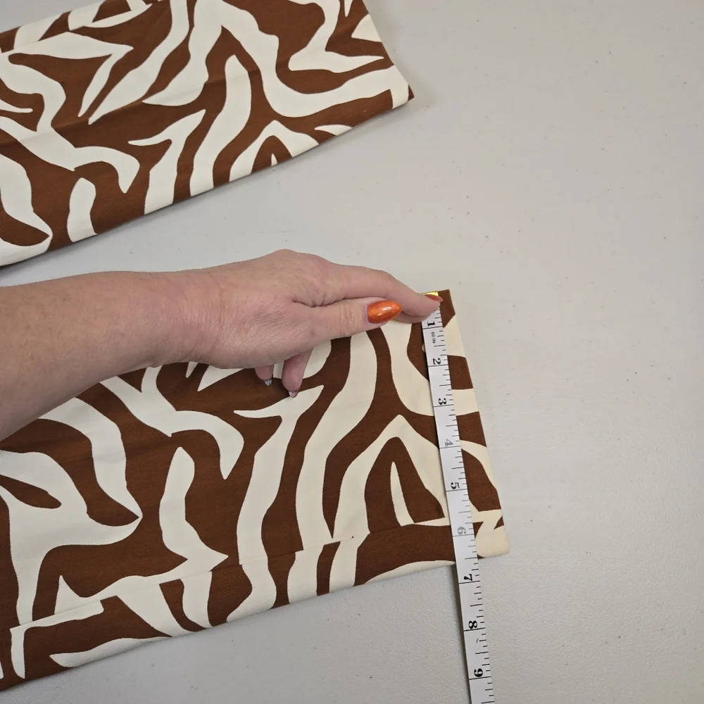 NWT SPANX Zebra Print Ankle Pants Brown White Small